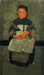 Paul Serusier Little Breton Girl Seated(Portrait of Marie Francisaille) Germany oil painting art